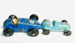 1950s Indy Racing Car Barclay Made in USA & Tootsietoy Blue 1:87 Scale Lot of 2 - Picture 1 of 10