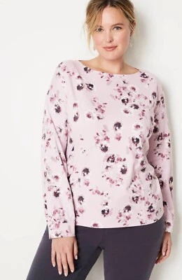 J. Jill ~ L/XL ~ NEW Organic Cotton Pure Jill Seamed Boat-Neck Sweatshirt ~ NWT - Image 1 of 4