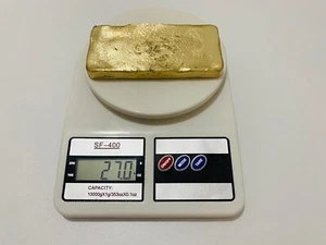 Nordic Gold One 27 Oz Hand Poured Alloy Ingot For Jewelry Making, Rolled Gold - Picture 1 of 12