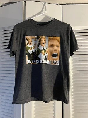 Boys Large Grey Christmas Tee Elf Movie Official Gear - Image 1 of 4