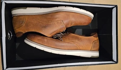 Zapatos para hombre Franco Fortini de espuma viscoelástica de cuero tostado talla 8,5 ligeramente usados, elegantes Foto 1 de 4