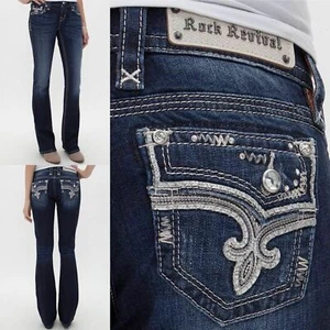 NWT Womens Rock Revival Betty Boot Jeans BS400 27 28 29 30 32 33 34 36 Reg Long - Picture 1 of 1