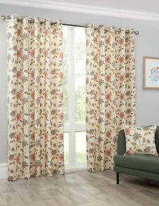 Par de cortinas forradas con ojales florales listas para usar Sundour Shelley multi - Imagen 1 de 48