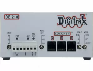 Digitrax ~ New 2024 ~ DB210 3/5/8 Amp LocoNet Booster ~ Auto Reversing ~ 3 Port - Picture 1 of 2