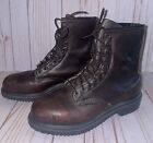 RED WING 4412 Brown Leather Steel Toe Boots Super Sole Lace Up Sz 7 D