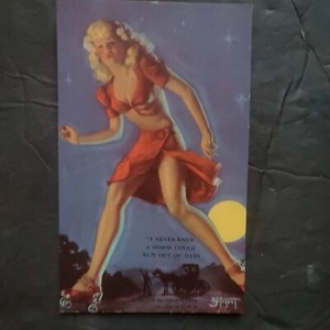 MUTOSCOPE CARD ARTIST PINUP GIRLS" I NEVER KNEW A ..... UNCIRCULATED  NICE!