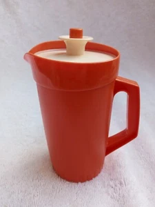 Vtg Tupperware Toys 5" Pretend Play Orange Pitcher with Lid - Picture 1 of 5