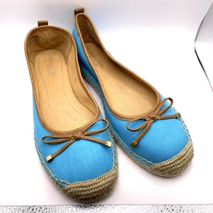 Naturalizer Espiradrille Flat Women’s Size 8.5 Sarah Blue Turquoise Comfort - Foto 1 di 13