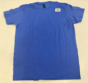 Hanes Mens Ringspun Cotton Nano-T Blue Tee Nano T-Shirt Large Super Soft - Picture 1 of 12