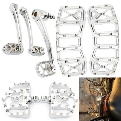 CNC MX Foot Pegs Floorboards Shifter Levers For Harley Street Glide Road Glide   Foto 1 de 4