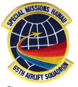 PATCH USAF 65° AIRLIFT SQ AS SPECIAL MISSION HAWAII HICKAM AFB AS 23 - Foto 1 di 1