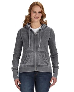 J America JA8913 Ladies Zen Full Zip Fleece Hoodie - Picture 1 of 7