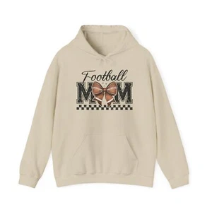 Football Mom, Game Day Football Crewneck Hooded Sweatshirt - Picture 1 of 5