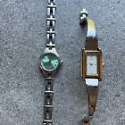 Paire de montres vintage pour femmes Fossil et Anne Klein toutes deux fonctionnent très bien bac O