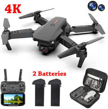 FPV Wifi RC Drone Wide Angle HD 4K Camera Foldable Quadcopter Selfie + 2 Battery