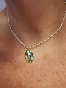 Sterling Silver Abalone shell pendant - Picture 1 of 2