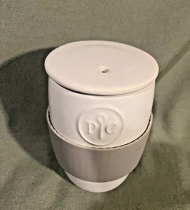 PAMPERED CHEF #17B Keramik Eierkocher/Mikrowelle Becher 2/Hülle und Deckel! - Bild 1 von 5