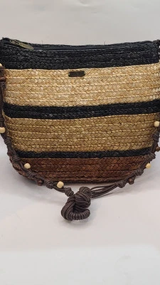 Bolso Bandolera Sun N’ Sand Años 90’s Vintage Paja Cuentas Foto 1 de 4