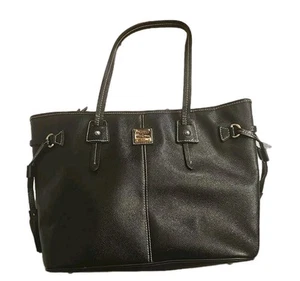 Dooney & Bourke Davis Tassel Large Tote Double Handle Black Red Interior - Bild 1 von 19