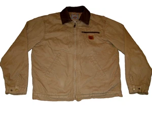 Cowboy Workwear Mens Size M Brown Duck Canvas Chore Fleece Lined Barn Coat - Picture 1 of 8