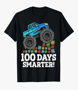Kids 6 Youth XS 100 Days of School Monster Truck 100th Day of School Boys T-Shir - Picture 1 of 4