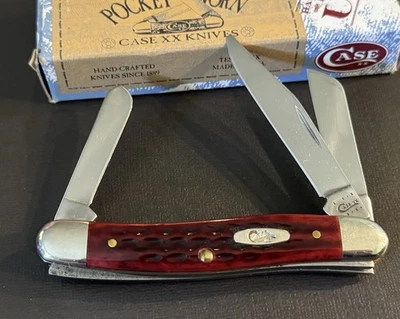 🔥 Navaja de Bolsillo Case XX 6318 2011 Antigua Roja Bolsillo Usada Hueso Mediana Stockman Foto 1 de 4