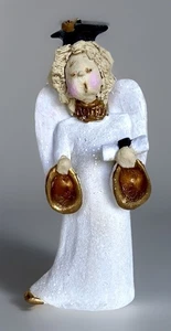 Moni Studio Art Pottery Sculpture, Singing Graduation Angel, 8-1/2" Tall - Picture 1 of 12