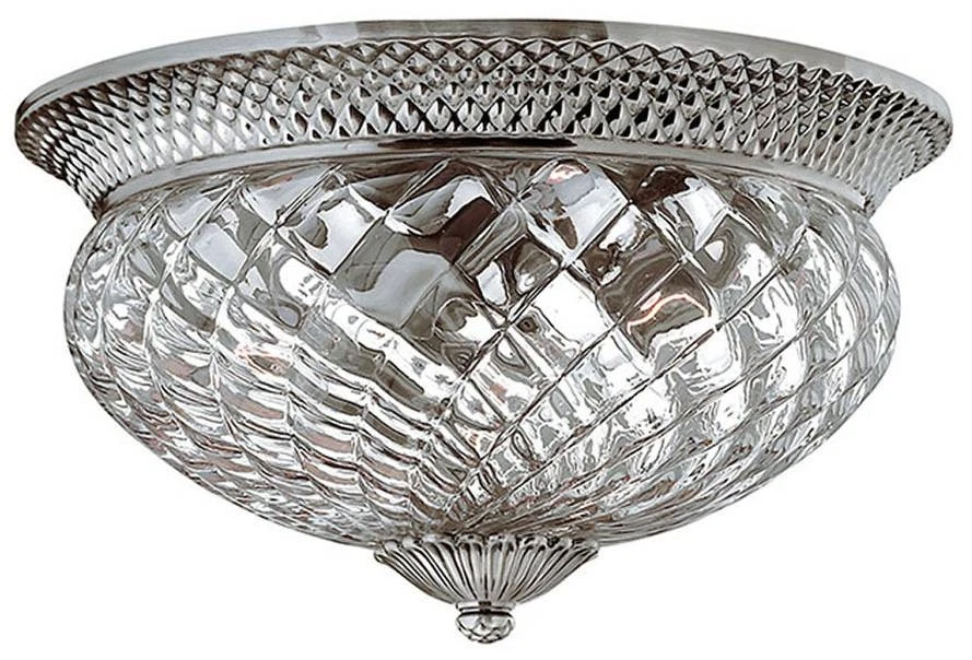 Антикварный никелевый потолочный светильник шириной 16 дюймов из коллекции плантаций - Изображение 1 из 1