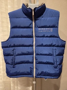 Kenneth Cole Puffer Weste Herren Gr. XL blau Daunenmischung Sundance Film Festival selten - Bild 1 von 11