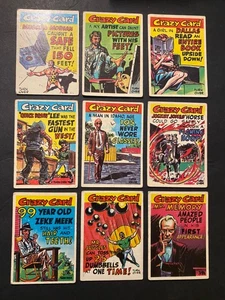 Crazy Cards Lot (9) – 1961 Topps Vintage Humor Trading Cards - Picture 1 of 2