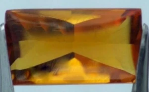 CUBIC ZIRCONIA MADERIA CITRINE COLOR 14 x 8 MM BAGUETTE CUT BUFF TOP - Picture 1 of 1