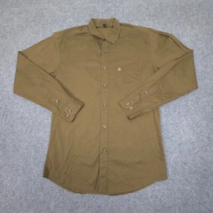 Stile Benetton Shirt Mens MEDIUM Green Long Sleeve Button Up collared Size M - Picture 1 of 9