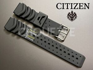 Citizen MA9004-05E, MA9004-13E, MA9004-21E 20mm Black Rubber Watch Band Strap