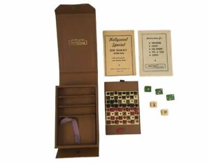 Vintage Metro Games Travel Leather Box Checkers Chess Dice Manual Incomplete Set