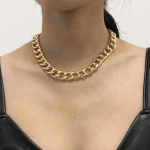 GOLD Necklace Metal Chain Link Lightweight Metal Chain 3007 - Picture 1 of 1