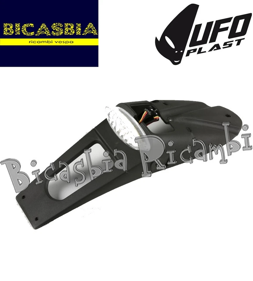18452 - Suporte de placa UFO com luz LED transparente Kawasaki KLX 450 R - Imagem 1 de 1
