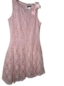 David Charles Girls' Dress Pink Pleated Lace Size 14 Tulle Easter Spring NEW - Picture 1 of 7