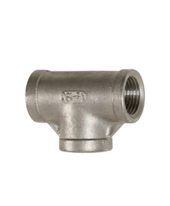 3-Way 1/2" Threaded (Female NPT) Tee 304 Stainless Steel Pipe Fitting TF3 - Picture 1 of 3