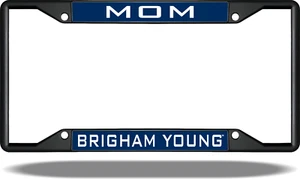 Brigham Young MOM Black License Plate Frame - Picture 1 of 1