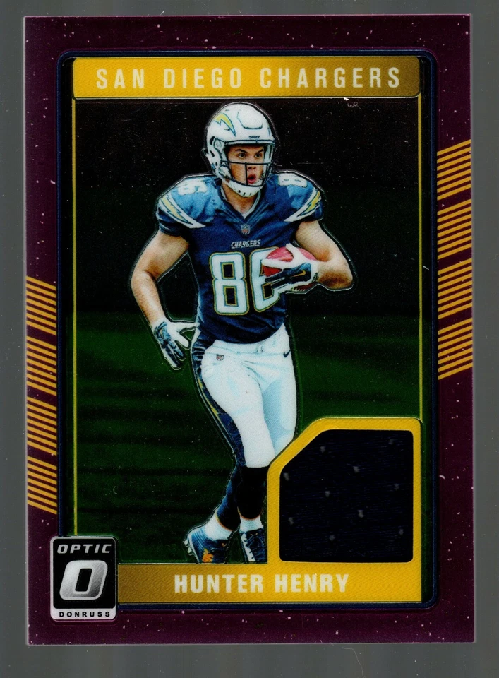 2016 Donruss Optic Rookie Threads Pink #DRT-HH Hunter Henry  - Image 1 of 1