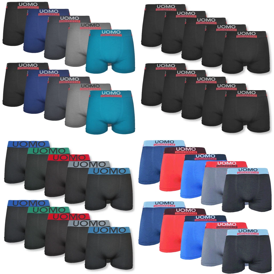 10er Pack Boxershorts Retro Herren Boxer Shorts Seamless Unterwäsche Unterhose - Bild 1 von 2
