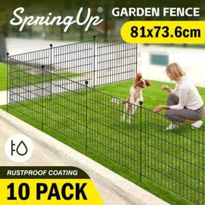 SpringUp Garden Yard Fence Metal Panels Wire Border Animal Barrier Flower Bed - Picture 1 of 8