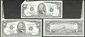 $50 1993 FRN Cutting Error INCREDIBLY WILD Ch CU - Picture 1 of 4