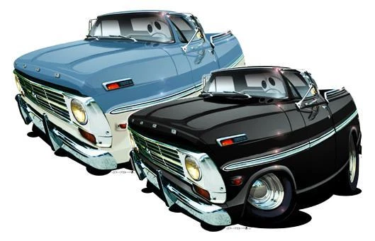 Camiseta camioneta pickup 1969 dibujos animados #60816 Ford vintage arte automotriz Foto 1 de 1