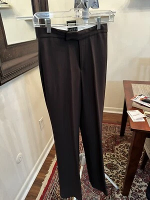 Pantalón Gucci Marrón Oscuro Mujer Talla 38 Hecho en Italia Usado Buen Estado Foto 1 de 4