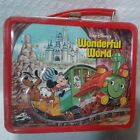 Vtg. 1980 Walt Disney "Wonderful World On Ice" Metal Lunchbox Aladdin No Thermo