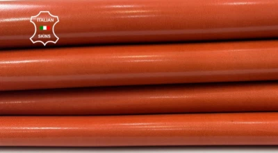 OARANJA ÓXIDO BRILLANTE Fuerte Piel de Cabra Cuero de Cabra 2 Pieles 5+sqf 0.8mm #C4786 Foto 1 de 4