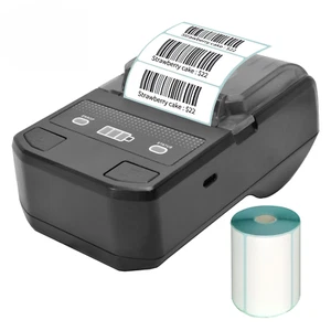 Portable 58mm Thermal Label Maker Wireless BT Mini Label Printer Barcode Printer - Picture 1 of 17