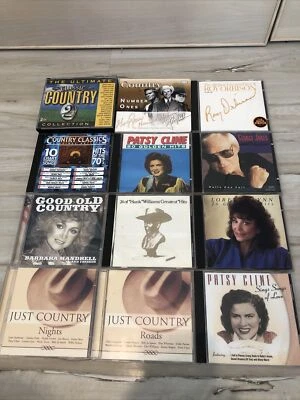 Huge 14 Classic Country CDs Some Rare! Patsy Cline George Jones Loretta Lynn - Image 1 of 4