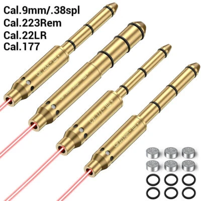 Optics Red Dot Laser Bore Sight Boresighter .177/.223Rem /.22LR /.38SPL/.17 HOT - Image 1 of 4